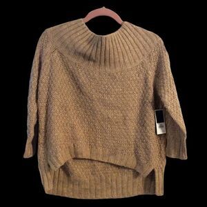 New NWT Juicy Couture gold metallic thread oversized sweater short Awesome! Smal